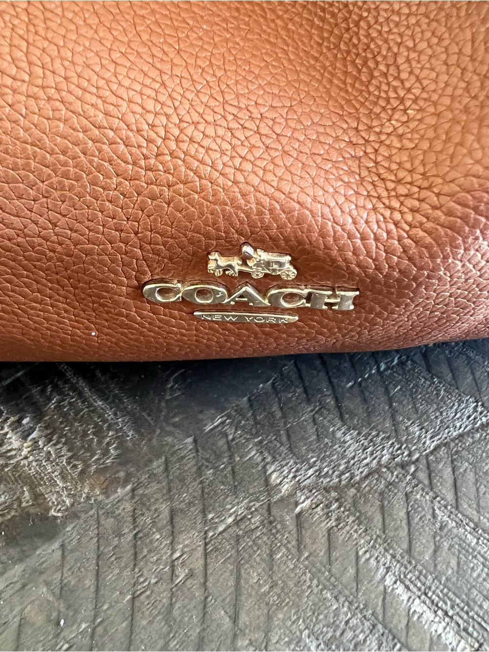 Coach Edie Cognac Shoulder Bag - Picture 2 of 5